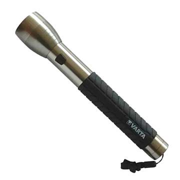 Lanterna metalica Varta H 4W utilizeaza 3 baterii x R14 (C) neincluse