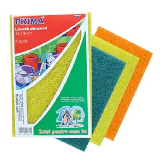 Laveta abraziva pentru teflon 18x15cm (4 bucati)