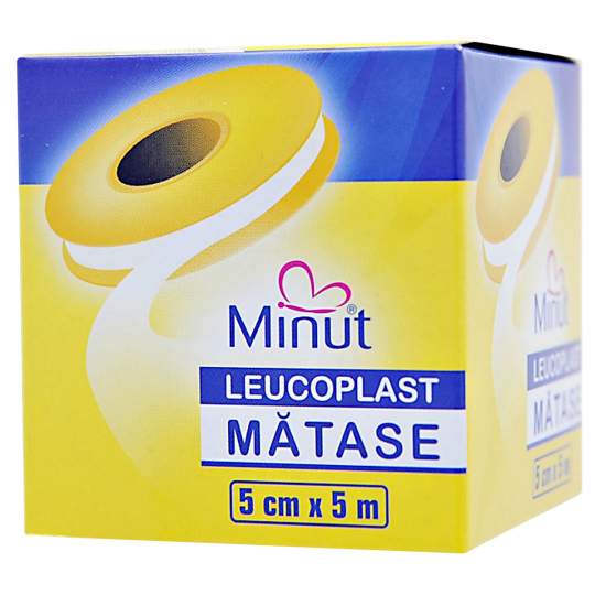 Leucoplast matase 5 cm x 5m ambalat individual - Minut (1 bucata)