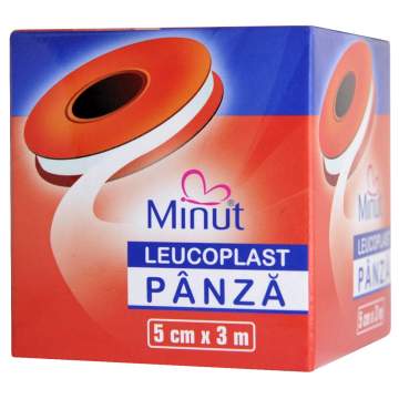 Leucoplast panza 5 cm x 3m ambalat individual - Minut (1 bucata)