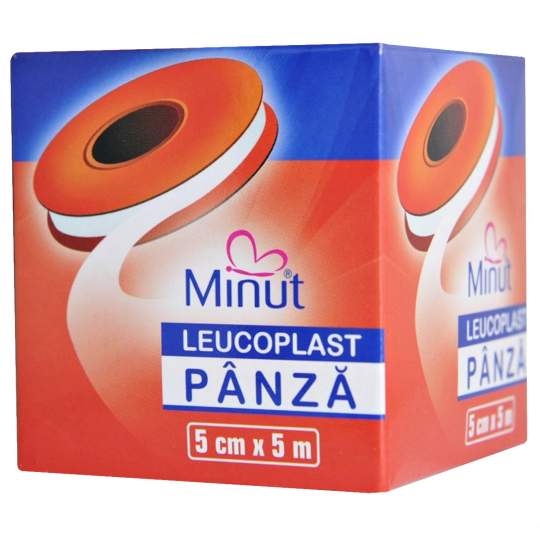 Leucoplast panza 5 cm x 5m ambalat individual - Minut (1 bucata)