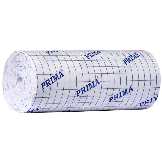 Plasture hipoalergen din netesut, elastic, pentru fixare pansamente pe intreaga lor suprafata, 20cm x10m, Prima (1 rola)