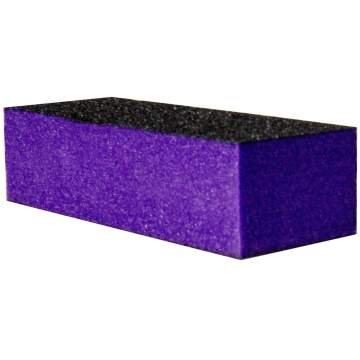 Buffer pilit sau lustruit unghii, bloc mov/negru, 9.5cm, abraziv 80 / 100 (1 bucata)