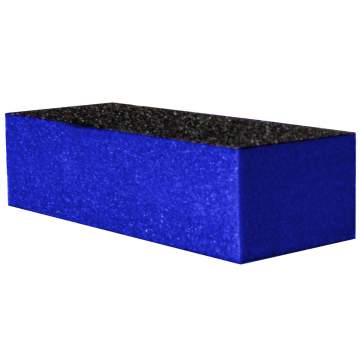 Buffer pilit sau lustruit unghii, bloc albastru/negru, 9.5cm, abraziv 180 (1 bucata)