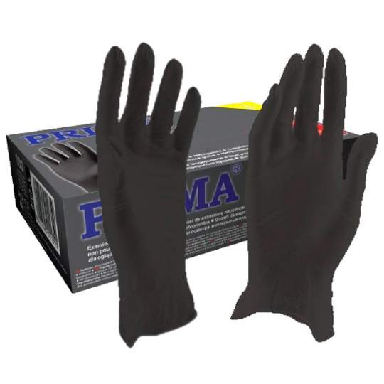 Manusi examinare nitril, nepudrate, negre - XS,S,M,L (100 bucati)