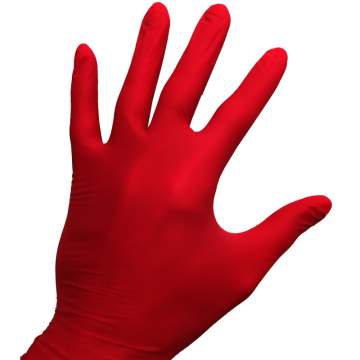 Manusi examinare nitril nepudrate rosii (Cherry ), marimi XS/S/M - Dr.Mayer (100 manusi)