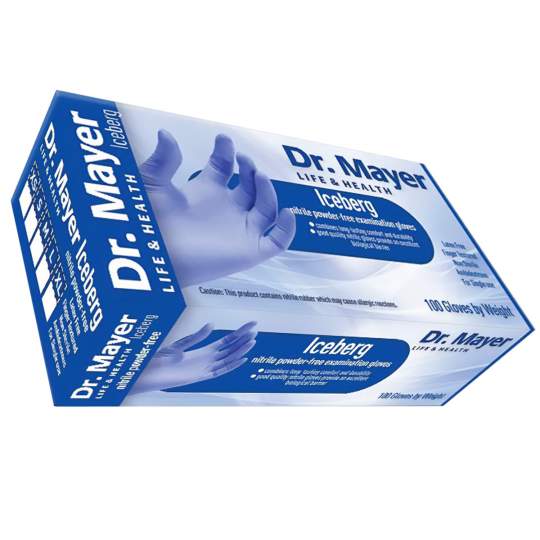 Manusi examinare nitril nepudrate Indigo Iceberg Dr.Mayer marimea S (100 bucati)