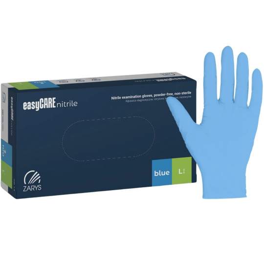 Manusi nitril Albastre nepudrate marimea L, cutie 100 bucati