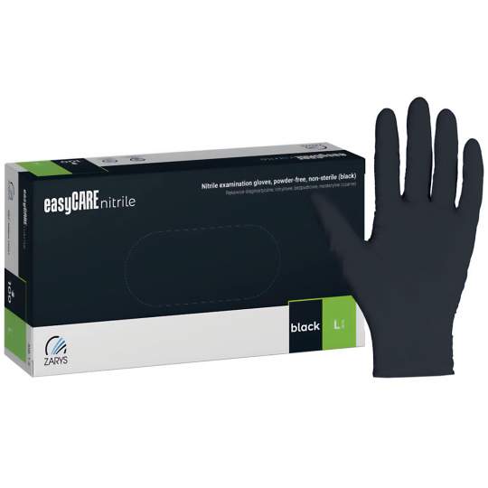 Manusi nitril Negre nepudrate marimea L, cutie 100 bucati (1 cutie)