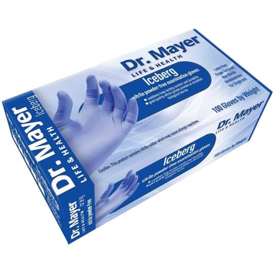 Manusi nitril nepudrate Indigo Iceberg Dr. Mayer marimea L (100 bucati)