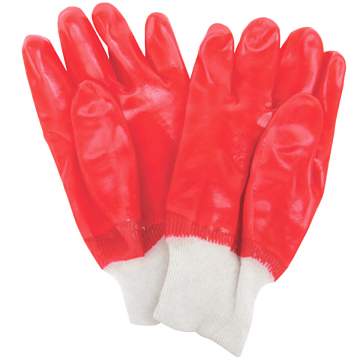 Manusi antichimice XL, PVC cu manseta elastica textila, 27cm lungime (1 pereche)