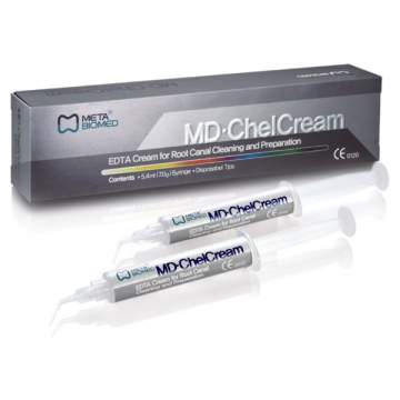 MD ChelCream - Gel EDTA cu 2 seringi x 7gr si 10 varfuri de unica folosinta (1 cutie)