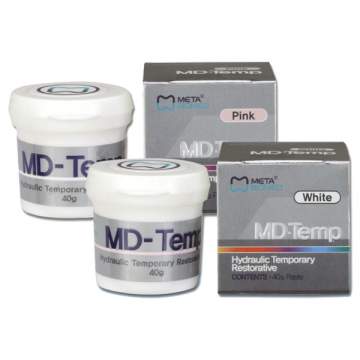 MD-Temp Plus Ciment provizoriu alb / roz 40g Meta Biomed (1 cutie)