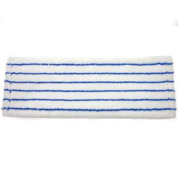 Rezerva mop plat cu buzunare, microfibra 50x18cm, flausat, alb cu dungi (1 bucata)