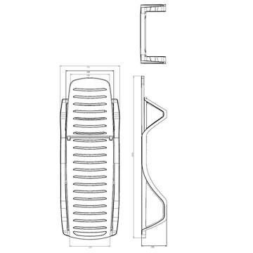 Sezlong plaja, din plastic alb Sezlong plaja, din plastic alb