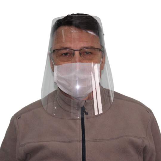 Viziera medicala, protectie totala fata, fixa, circumferinta ajustabila (1 bucata)