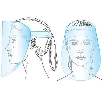 Viziera medicala, protectie totala fata, fixa, circumferinta ajustabila (1 bucata)