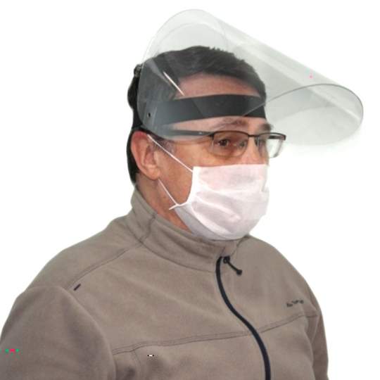 Viziera medicala, protectie totala fata, rabatabila, circumferinta ajustabila (1 bucata)