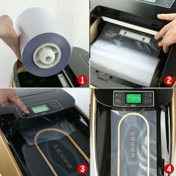 Dispenser automat folii protectie pentru acoperit incaltamintea + 2 role de folie PVC