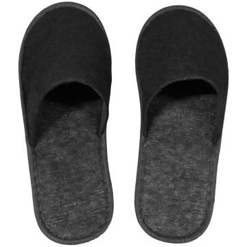 Papuci negri frotir hotel spa inchisi la degete (1 pereche) Papuci negri frotir hotel spa inchisi la degete (1 pereche)