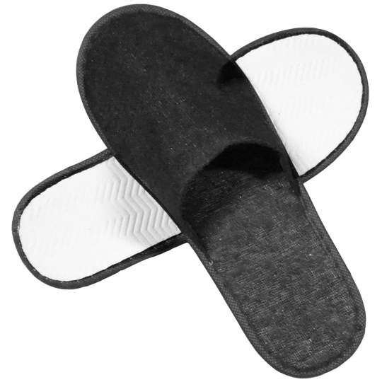 Papuci negri frotir hotel spa inchisi la degete (1 pereche) Papuci negri frotir hotel spa inchisi la degete (1 pereche)