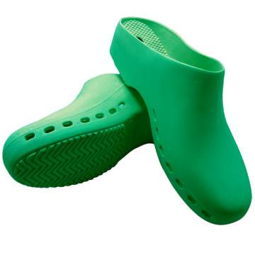 Saboti medicali autoclavabili, cauciuc polimeric, albi, talpa antiderapanta, marimi 41-46