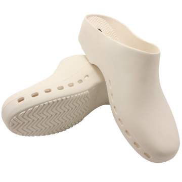 Saboti medicali autoclavabili, cauciuc polimeric, albi, talpa antiderapanta, marimi 41-46