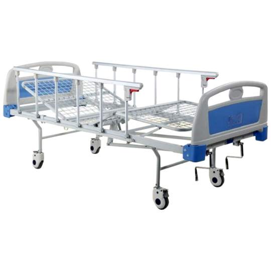 Pat spital cu 2 manivele de ridicare, fara saltea, fara laterale