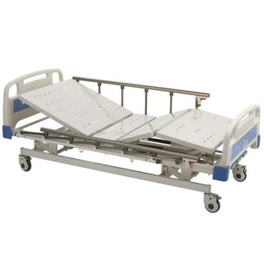 Pat spital cu 3 manivele de ridicare, fara saltea, laterale incluse