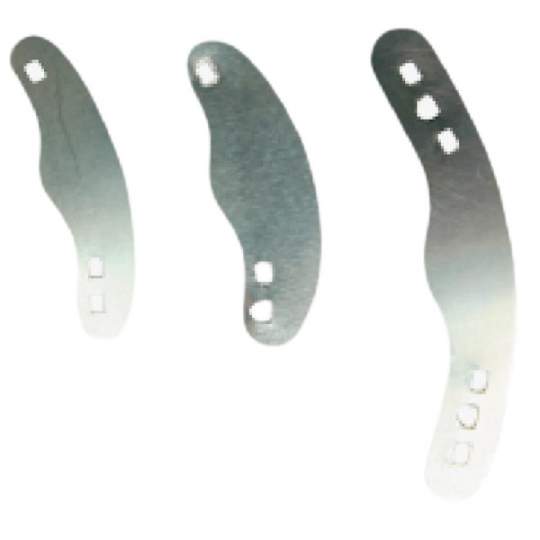Matrici ivory metalice drepte perforate, inox, Premolari 28x8mm / Molari 35x7mm (12buc)
