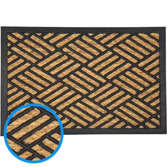 Pres intrare 60x40 cm fibre de cocos model dungi Diagonal (1 bucata)