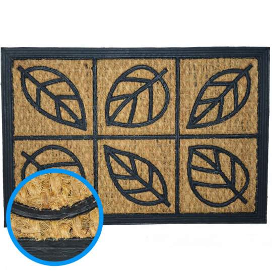 Pres intrare 60x40 cm fibre de cocos model frunze Leaves (1 bucata)