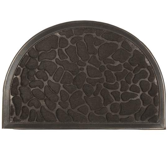 Covoras mocheta semiluna, 60x40 cm, Stone - Negru (1 bucata)