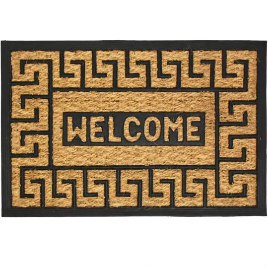 Pres intrare (covoras) cocos Welcome - Greek 60*40 cm