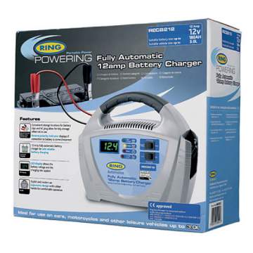 Redresor baterii auto 180Ah 12A 12V RECB212 automat - Ring (1 bucata)
