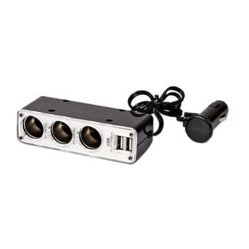 Adaptor priza bricheta auto tripla cu 2xUSB 3.1A - All Ride