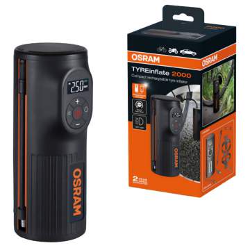 Compresor auto anvelope, max. 8,3 bar cu acumulator 5200mAh OSRAM TYREinflate 2000 (1 bucata)