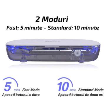Mini lampa dezinfectie UV-C - telefon, bani, chei etc
