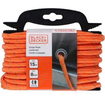 Sfoara ancorare 8mm x 15m reflectorizanta din polipropilena Black & Decker (1 bucata)