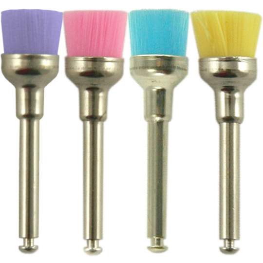 Periute profilaxie, cupa din nylon, inchidere prin blocare piesa contraunghi (RA) - alb, galben, albastru, violet (10 bucati/set)