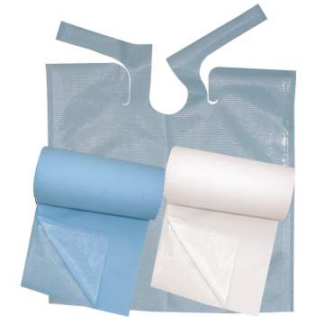 Bavete cu legaturi, rola PE + hartie 61x53cm (80 bucati/rola)