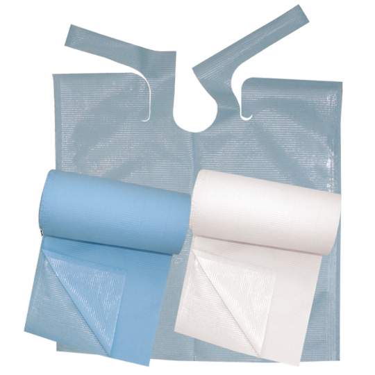 Bavete cu legaturi, rola PE + hartie 61x53cm (80 bucati/rola)
