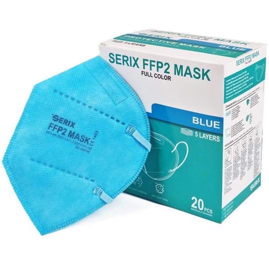 Masti 5 Straturi FFP2 Albastre, SERIX (20 bucati)