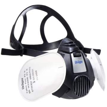Set industrie constructii - semimasca Drager 3500 M silicon cu 2 filtre X-plore Pure P3