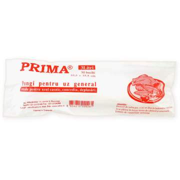 Pungi alimentare 3 litri 225x355 mm din polietilena (rola 50 bucati)