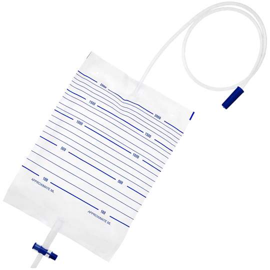 Punga urinara adulti, sterila, cu evacuare T - 2000ml (10 bucati)