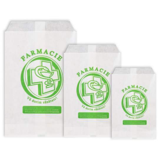 Pungi farmacie 8x18cm din hartie (2500 bucati)