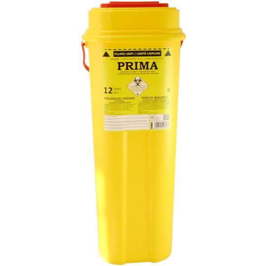 Recipient 12 litri plastic deseuri intepatoare taioase, certificat ADR (1 buc.)
