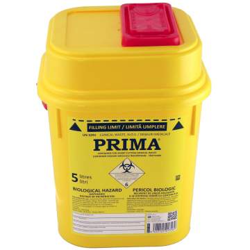 Recipient 5 litri plastic deseuri intepatoare taioase, certificat ADR (1 buc.)