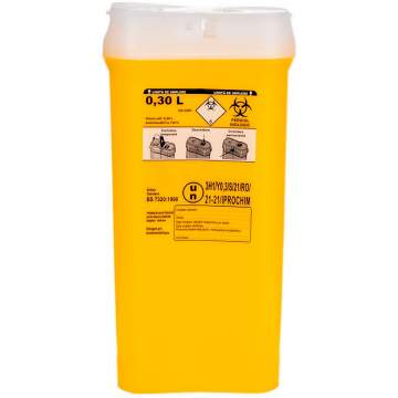 Recipient 0.30 litri, plastic, deseuri medicale intepatoare / taioase (1 bucata)